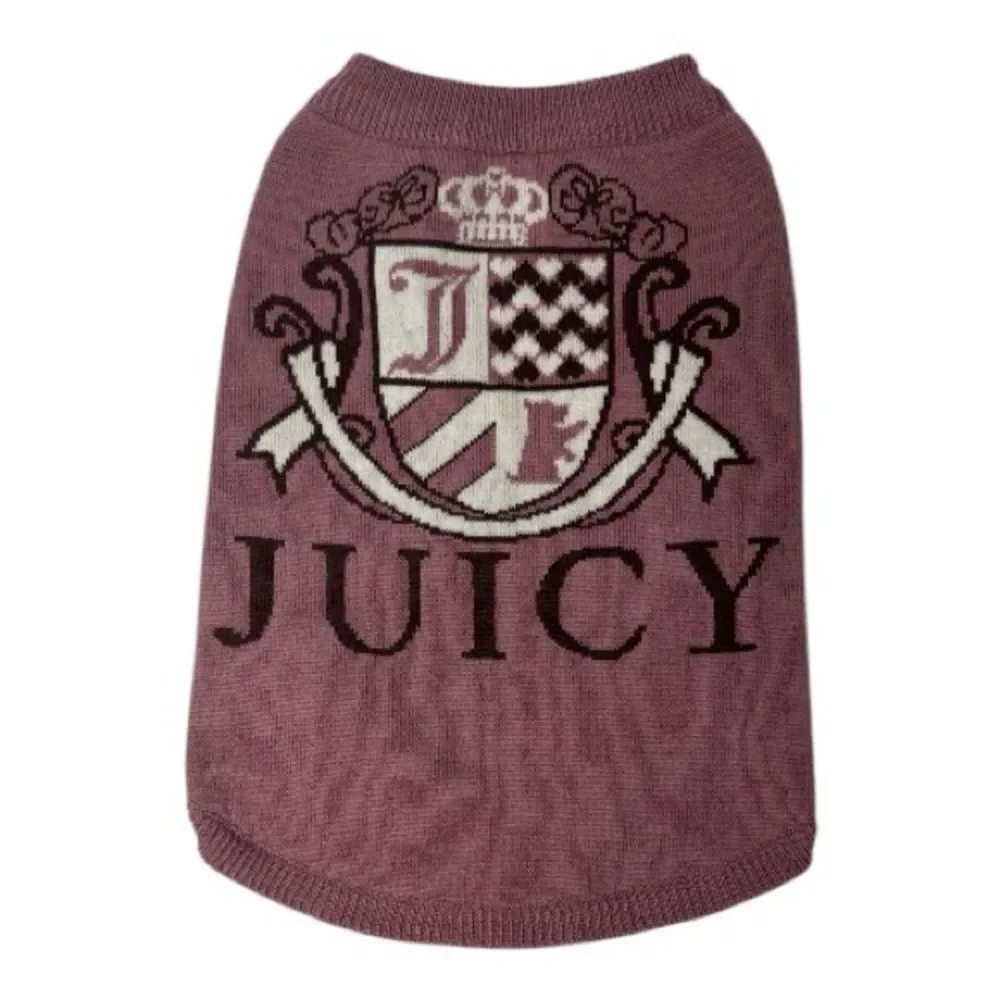 Juicy Couture RARE 100% Wool Y2K Dog Sweater. Size Medium.